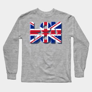 London 3D text Long Sleeve T-Shirt